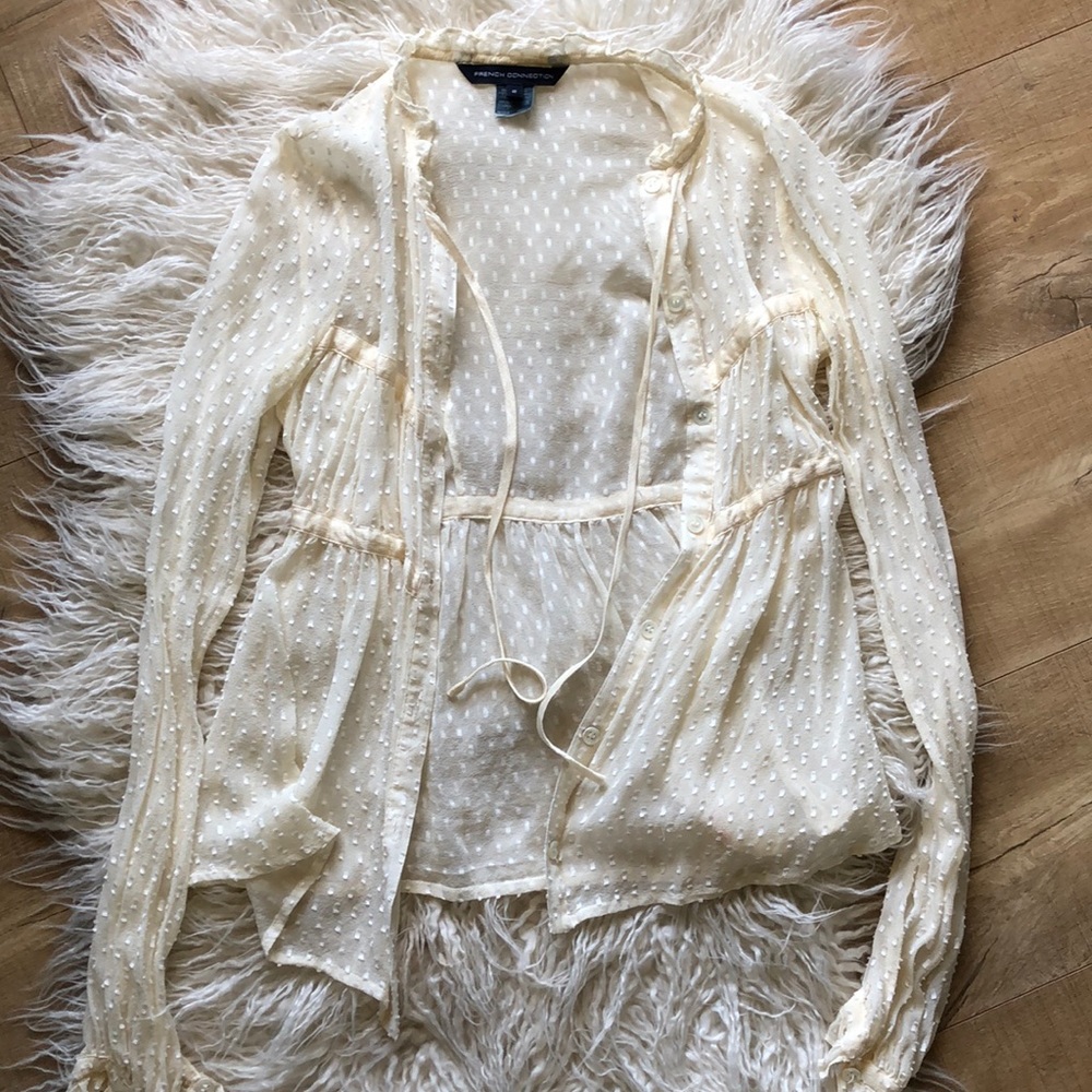 French Connection sheer Silk blouse
